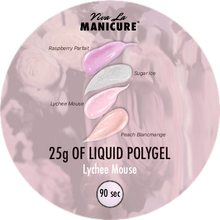 Load image into Gallery viewer, LIQUID POLYGEL Lychee Mousse with glitter. 25g/50g in jar.