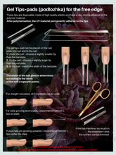 Load image into Gallery viewer, No 1. GEL TIPS-PADS (podlozhka) for the free edge.  240 pcs. BOX & Refill in bags
