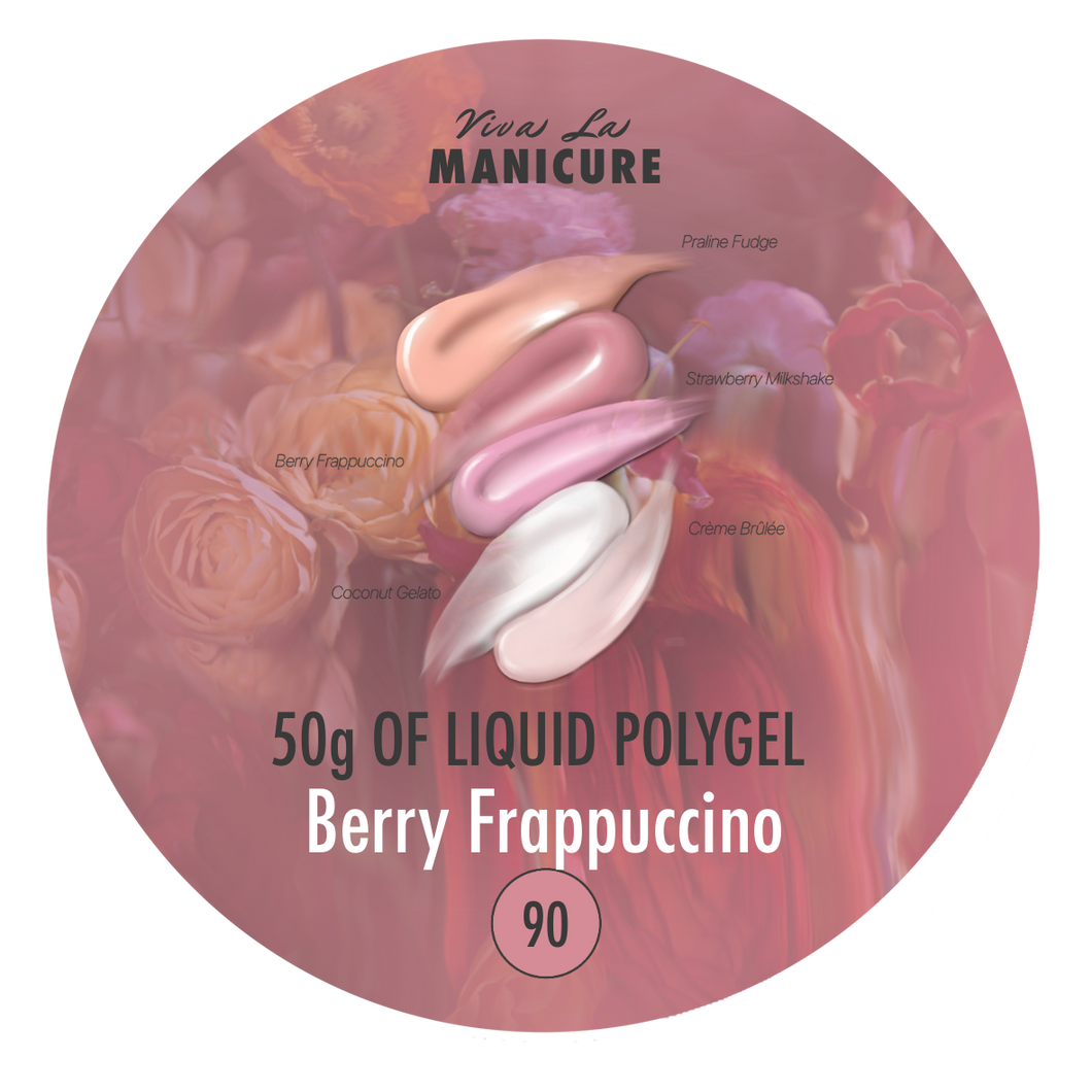 LIQUID POLYGEL Berry Frappuccino, 10g in bottle, 15g, 50g in jar.