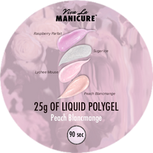 Load image into Gallery viewer, LIQUID POLYGEL Peach Blancmange with glitter. 25g/50g in jar.
