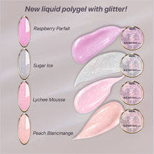 Load image into Gallery viewer, LIQUID POLYGEL Raspberry Parfait with glitter. 25g in jar.
