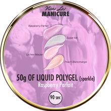Load image into Gallery viewer, LIQUID POLYGEL Raspberry Parfait with glitter. 25g in jar.

