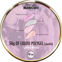 Load image into Gallery viewer, LIQUID POLYGEL Lychee Mousse with glitter. 25g in jar.
