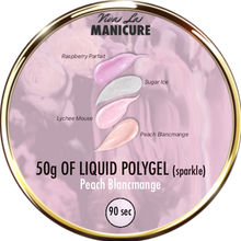 Load image into Gallery viewer, LIQUID POLYGEL Peach Blancmange with glitter. 25g in jar.
