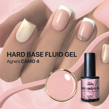 Load image into Gallery viewer, Hard BASE Fluid Gel Agne’s CAMO 4. Low heat formula. 10ml BIAB &amp; 15ml in a Jar

