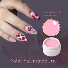 Load image into Gallery viewer, Hard BASE Fluid Gel Aiste’s CAMO 2. Low heat formula. 10ml BIAB &amp; 15ml in a Jar
