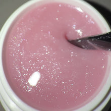 Load and play video in Gallery viewer, LIQUID POLYGEL Lychee Mousse with glitter. 25g in jar.
