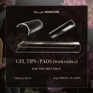 No 1. GEL TIPS-PADS (podlozhka) for the free edge.  240 pcs. BOX & Refill in bags