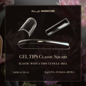 No 3. GEL TIPS Classic Square, 240 pcs. BOX & Refill in bags